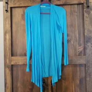 Chris & Carol electric blue sheer cardigan